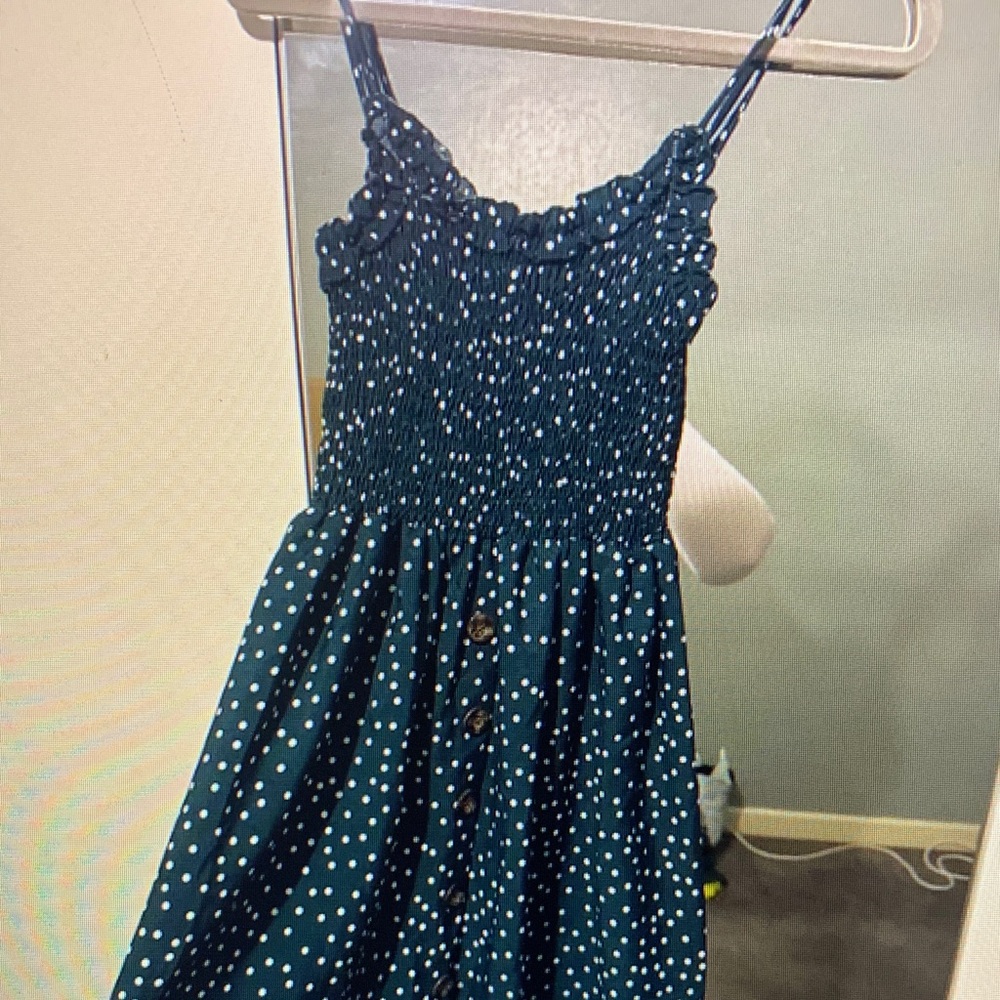 Zara Navy and White Mini Dress